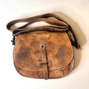 Bed Stu Sequoia Leather Crossbody Bag Tan Rustic Handmade Distressed Boho Purse